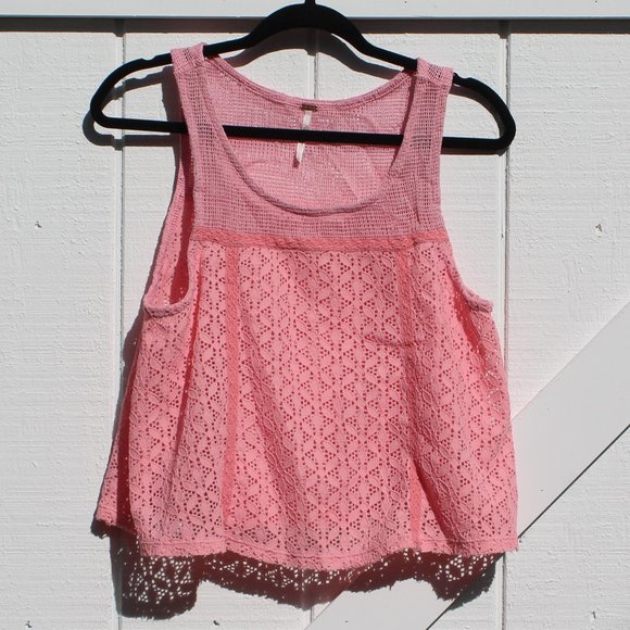 Free People Mesh Crop Tank - Picture 1 of 8